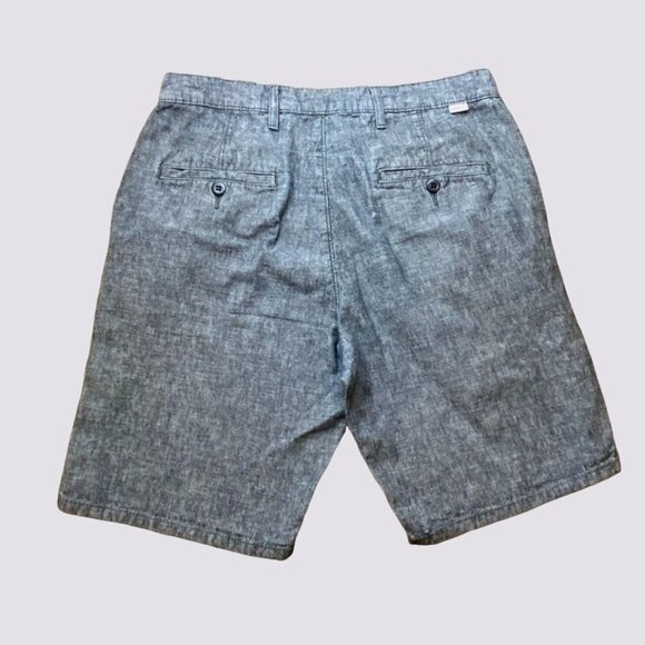 Levi Strauss & Co. Chino Shorts Cotton Linen Chambray Men's Size 30 Gray Color - Picture 2 of 12